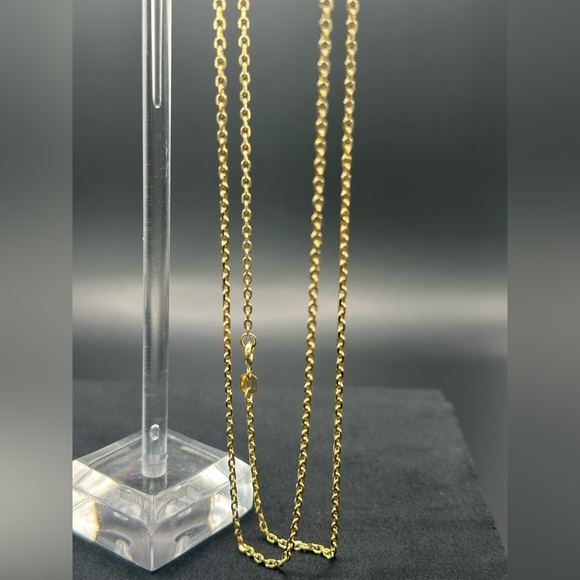 24” 1.7mm. Solid 14K Yellow Gold D/C Forzentina Chain Necklace - Picture 6 of 17